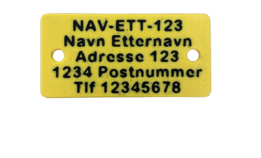 Teinemerke 35x70 gul